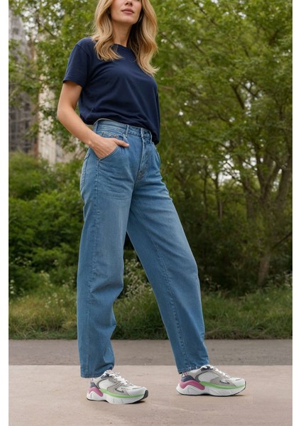 Leaf FX Beyaz-Lacivert-Pembe Kadın Spor Ayakkabı