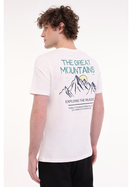 ML FINE 11OTD206 5FX Ekru Erkek Kısa Kol T-Shirt