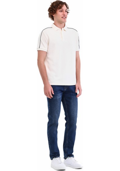 ml Mark 12ESS300 5fx Kırık Beyaz Erkek Kısa Kol T-Shirt