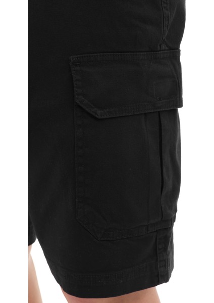 Regular Fit Normal Kesim Normal Bel Siyah Şort