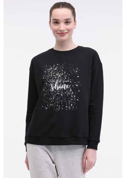 Wl Jewel 16bt202 5fx Siyah Kadın Sweatshirt