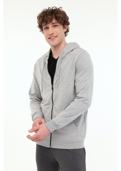 MB 18SN87 5FX Gri Erkek Eşofman Üstü