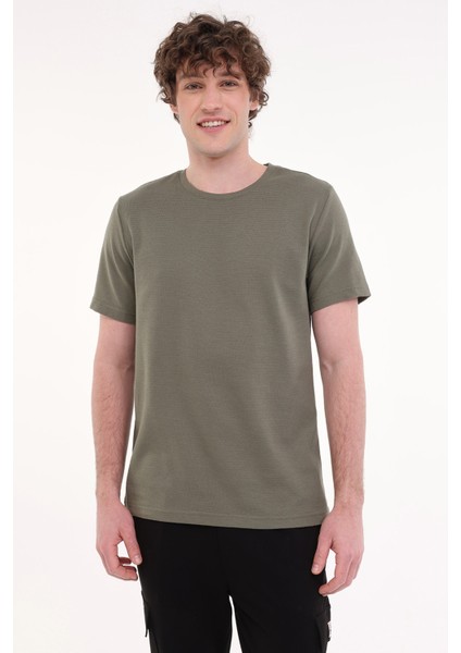 MB CZ JK 11BS101 5FX Haki Erkek Kısa Kol T-Shirt