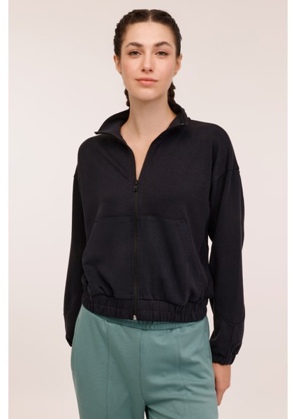 Lumberjack 4W Wl Tessa 18MS411 4pr Siyah Kadın Sweatshirt