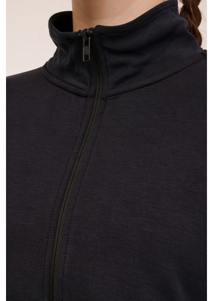 Lumberjack 4W Wl Tessa 18MS411 4pr Siyah Kadın Sweatshirt