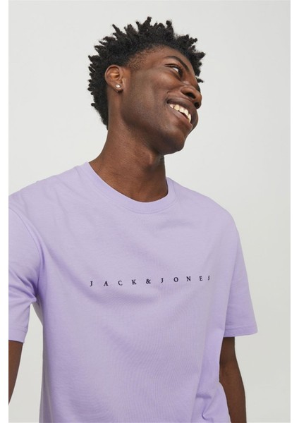 JJESTAR JJ TEE SS NOOS Mor Erkek Kısa Kol T-Shirt