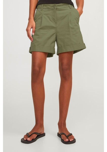 JJXX Jxmaddy Kadın Yeşil Bermuda Şort 12253014-Aloe