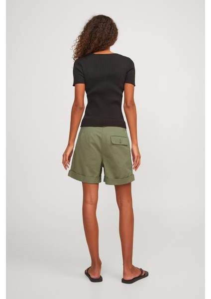 JJXX Jxmaddy Kadın Yeşil Bermuda Şort 12253014-Aloe