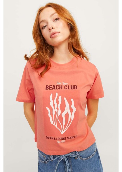 JXSALLY REG ONECK SS TEE Yavruağzı Kadın Kısa Kol T-Shirt