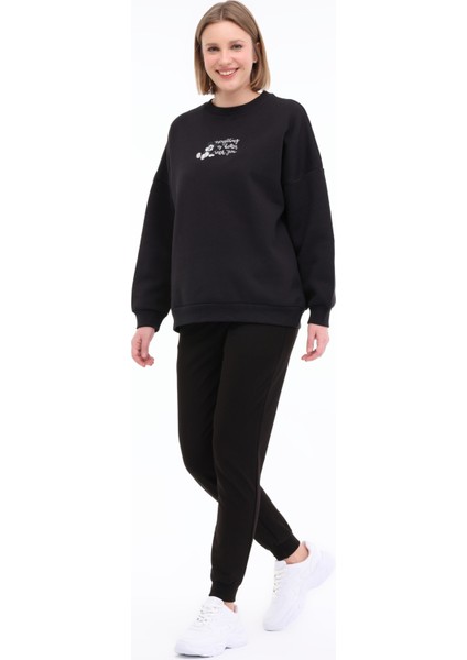 Wb Jogger 22SN86 5fx Siyah Kadın Eşofman Altı