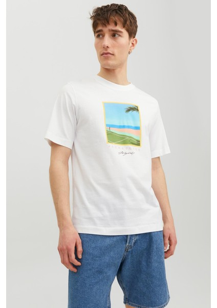 JORTULUM LANDSCAPE TEE SS Beyaz Erkek Kısa Kol T-Shirt