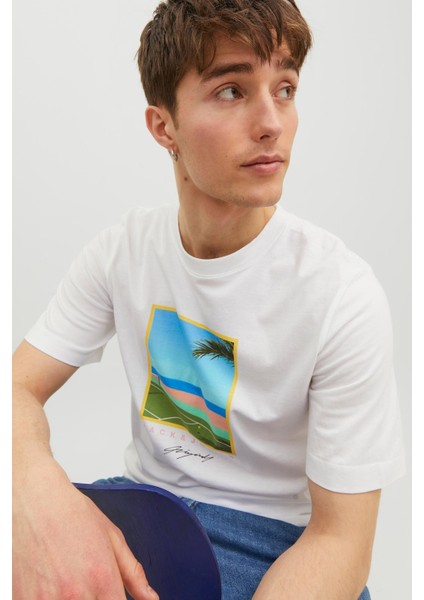 JORTULUM LANDSCAPE TEE SS Beyaz Erkek Kısa Kol T-Shirt