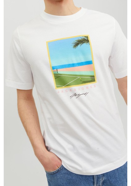 JORTULUM LANDSCAPE TEE SS Beyaz Erkek Kısa Kol T-Shirt