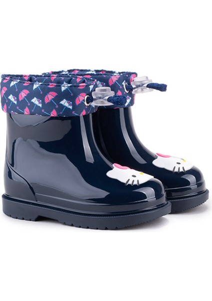 W10261 BIMBI HELLO KITTY Lacivert Kız Çocuk Yağmur Çizmesi
