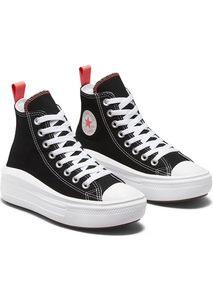 Chuck Taylor All Star Move Kadın Siyah Platform Sneaker.001