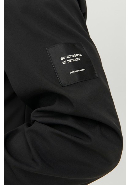 JJEBASIC SOFTSHELL HOOD N Siyah Erkek Mont