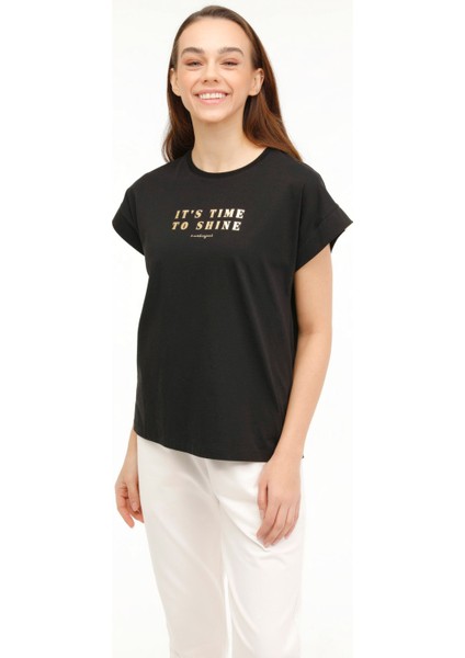 Wl Mabel-B 11ES125 3pr Siyah Kadın Kısa Kol T-Shirt