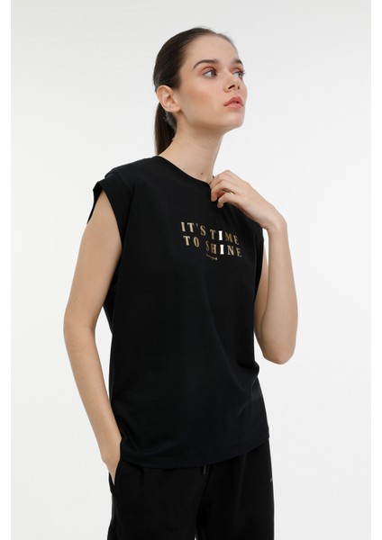 Wl Mabel-B 11ES125 3pr Siyah Kadın Kısa Kol T-Shirt