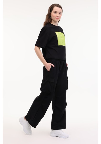 Wl Gael 22OUT25406 5fx Siyah Kadın Eşofman Altı