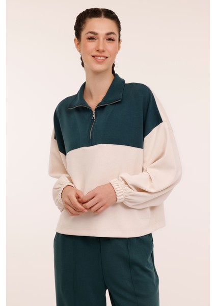 WL CADYNA 16KT02 4PR Yeşil Kadın Sweatshirt