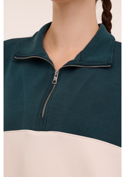 WL CADYNA 16KT02 4PR Yeşil Kadın Sweatshirt