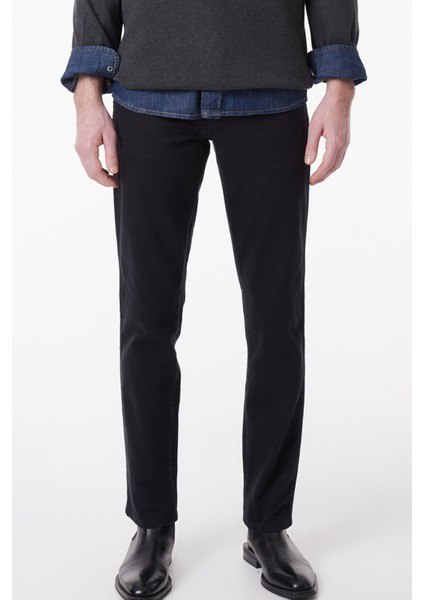 Texas Slim Fit Dar Kesim Siyah Erkek Jean Pantolon