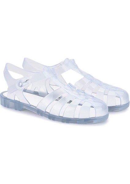 BIARRITZ CRISTAL Beyaz Kadın Düz Sandalet