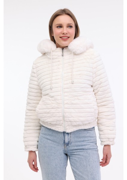 Wl Alba 2CN2120 4pr Ekru Kadın Kısa Kaban