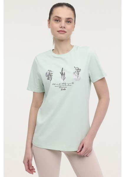 WL ADELISA-B 11GFK300 4FX Yeşil Kadın Kısa Kol T-Shirt
