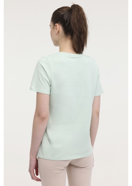 WL ADELISA-B 11GFK300 4FX Yeşil Kadın Kısa Kol T-Shirt