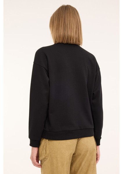 WB C NECK 16SN82 4PR Siyah Kadın Sweatshirt