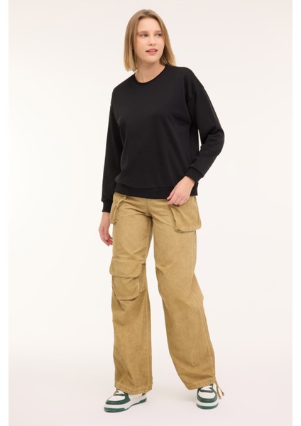WB C NECK 16SN82 4PR Siyah Kadın Sweatshirt