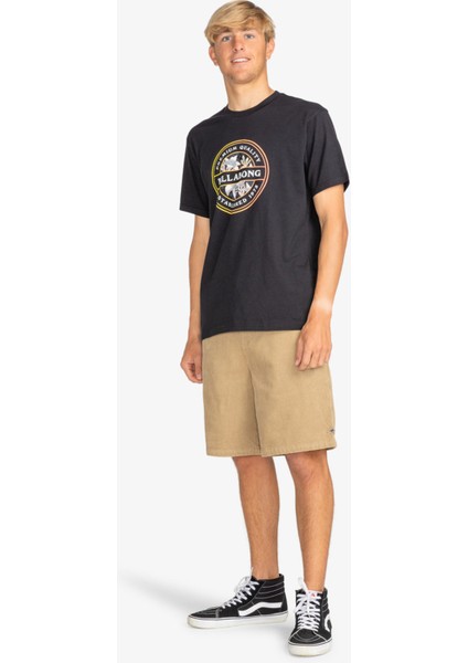 ROTOR FILL TEES Siyah Erkek Kısa Kol T-Shirt