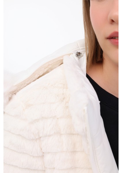 Wl Alba 2CN2120 4pr Ekru Kadın Kısa Kaban