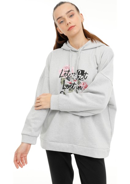 WL LAYLA 17GF83 3PR GRI MELANJ Kadın Sweatshirt