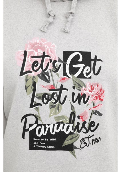 WL LAYLA 17GF83 3PR GRI MELANJ Kadın Sweatshirt