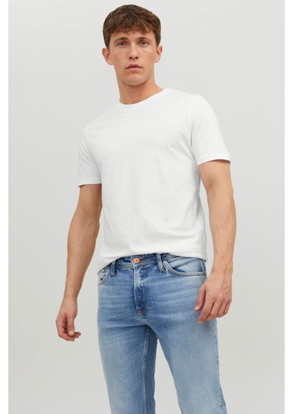 JJEORGANIC BASIC TEE SS O Beyaz Erkek Kısa Kol T-Shirt