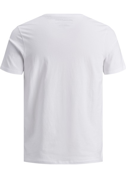 JJEORGANIC BASIC TEE SS O Beyaz Erkek Kısa Kol T-Shirt