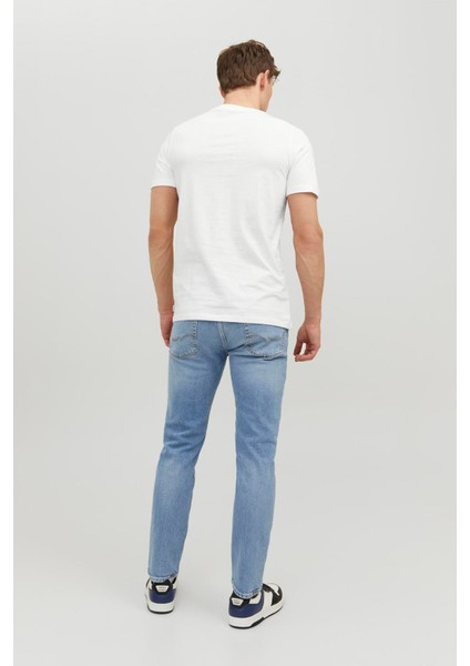 JJEORGANIC BASIC TEE SS O Beyaz Erkek Kısa Kol T-Shirt