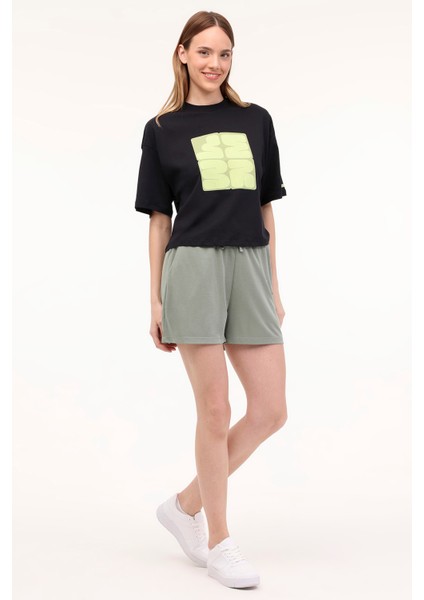 Wl Raın 20SS182 4fx Pastel Hakı Kadın Şort