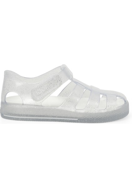 Star Glitter Unisex Çocuk Beyaz Sandalet