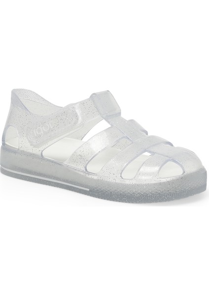 Star Glitter Unisex Çocuk Beyaz Sandalet