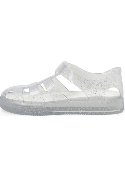 Star Glitter Unisex Çocuk Beyaz Sandalet