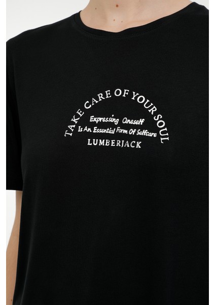 Wl Nova 11CT2009 3fx Siyah Kadın Kısa Kol T-Shirt