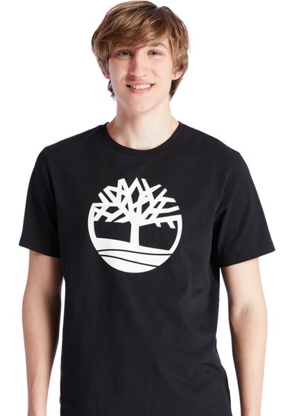 SS KENNEBEC RIVER TREE LO Siyah Erkek Kısa Kol T-Shirt
