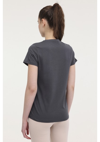 WL LELIA 11MS250 4FX Antrasit Kadın Kısa Kol T-Shirt