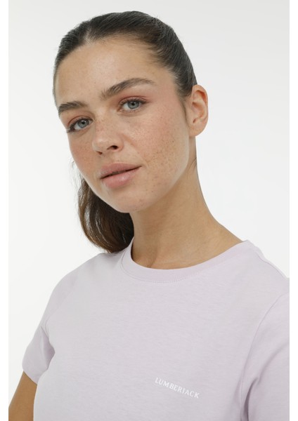 W-CT122 Basıc C Neck T-Sh Lila Kadın Kısa Kol T-Shirt modelleri