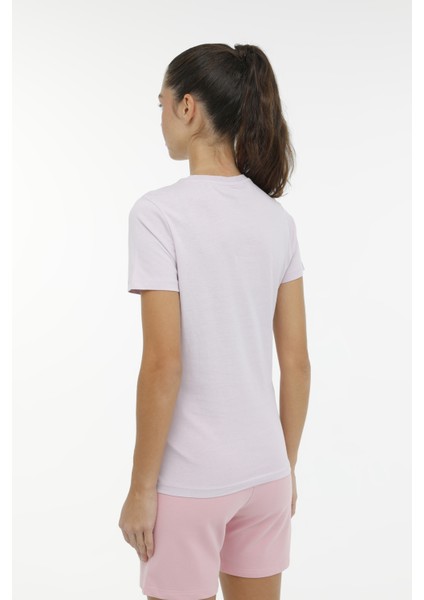 W-CT122 Basıc C Neck T-Sh Lila Kadın Kısa Kol T-Shirt