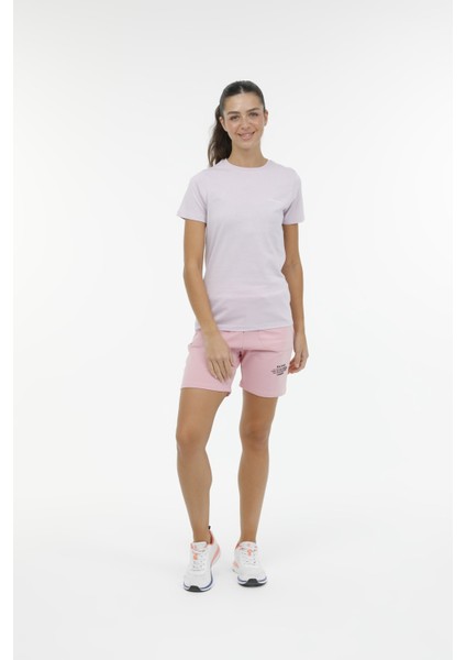 W-CT122 Basıc C Neck T-Sh Lila Kadın Kısa Kol T-Shirt