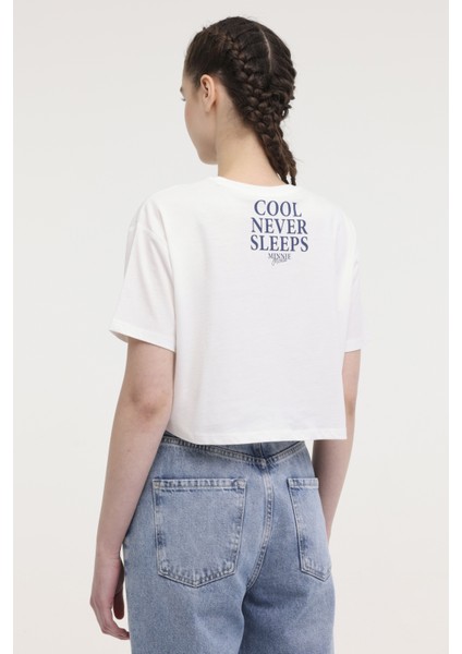 Wl Kelly 11GFL978 4fx Ekru Kadın Kısa Kol T-Shirt